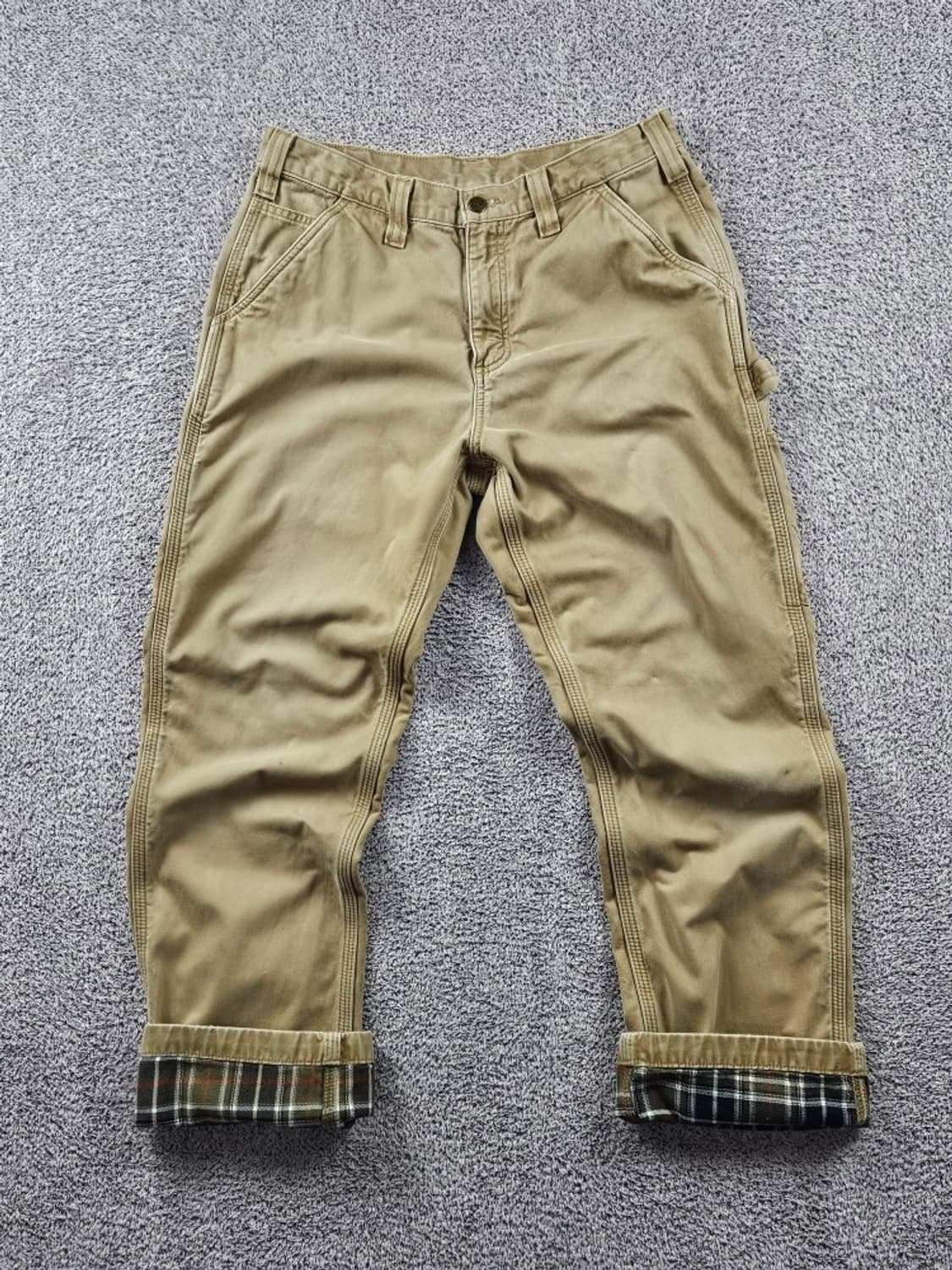 칼하트 헤비 플란넬 코튼 카펜터 워크 팬츠 ( 32X30 )/ 11102 상품이미지1