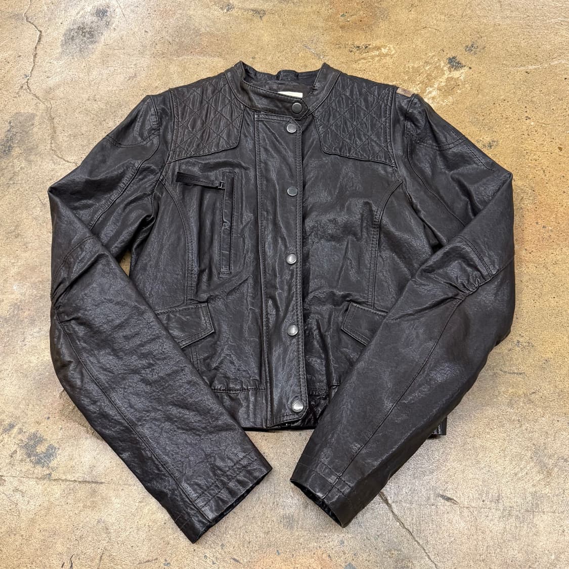 Thursday Island 브라운 가죽자켓 상품이미지2