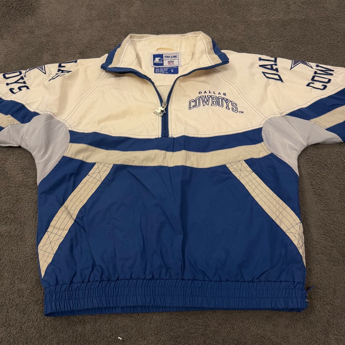 [정품/S] 스타터 NFL 프로라인 카우보이스 바람막이 아노락 웜업 상품이미지3