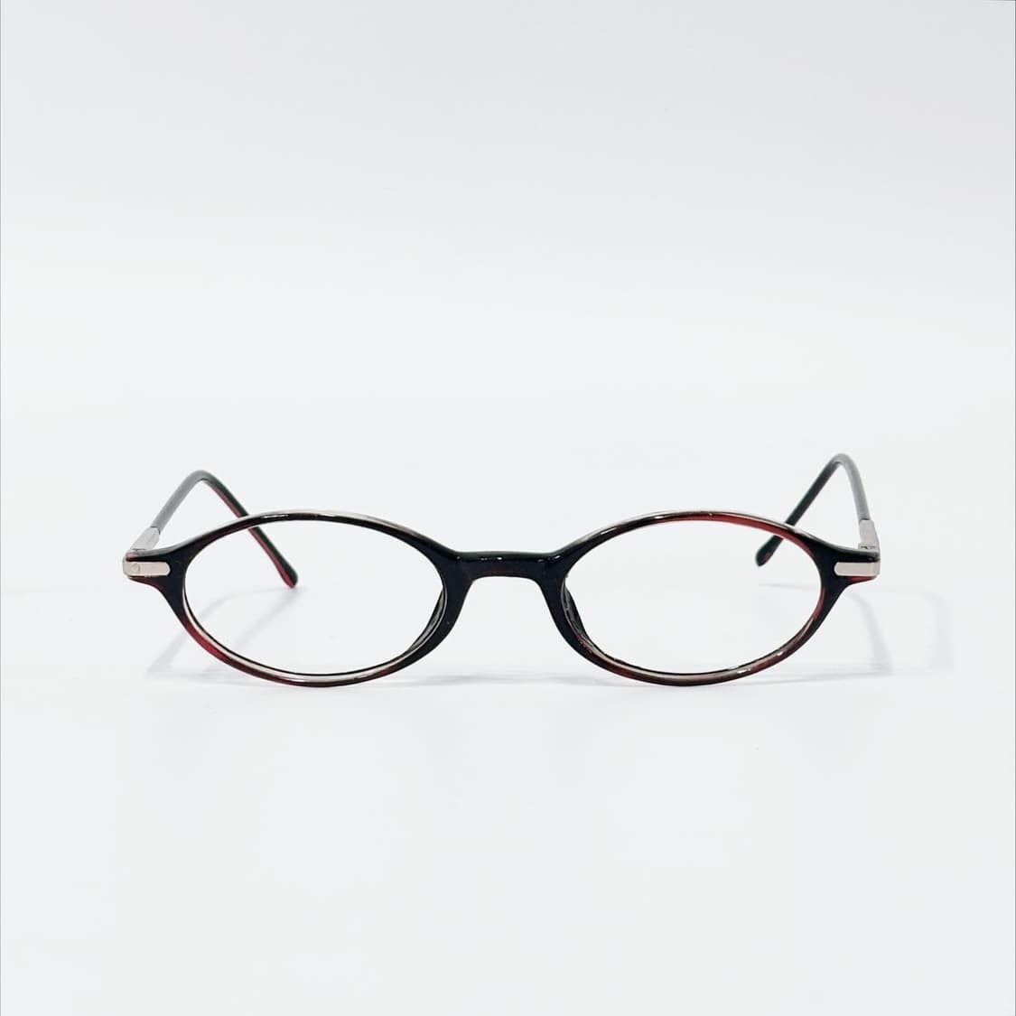 오벌 뿔테 다크버건디 데드스탁 빈티지안경 상품이미지1