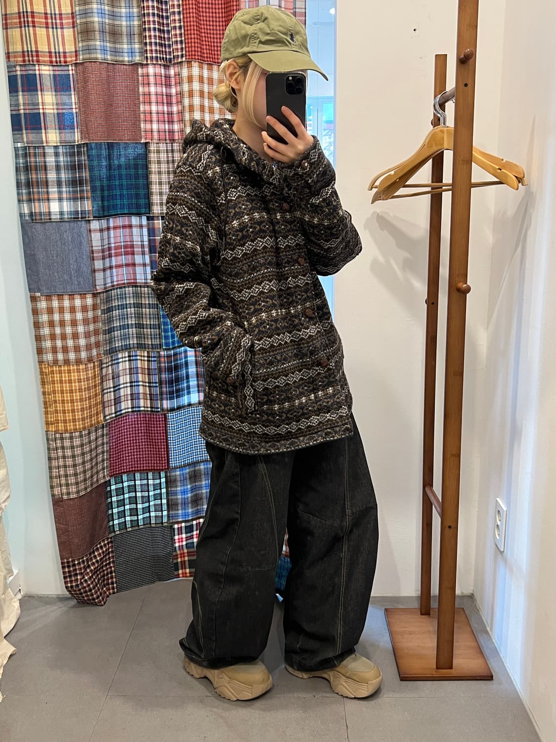 브라운 보헤미안 후드집업 상품이미지3