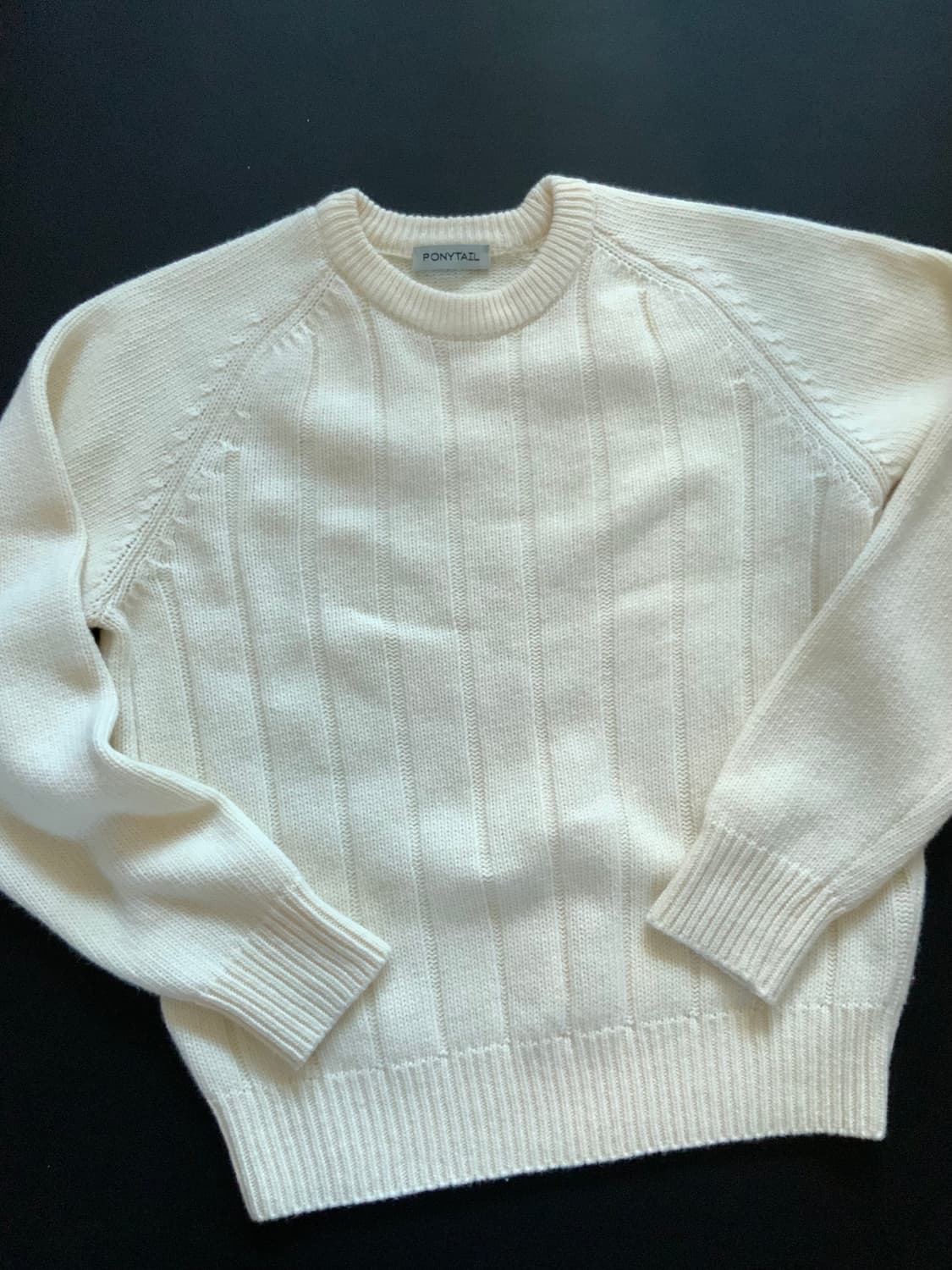 포니테일 Jeannes Boyfriend Sweater (CREAM) 상품이미지3