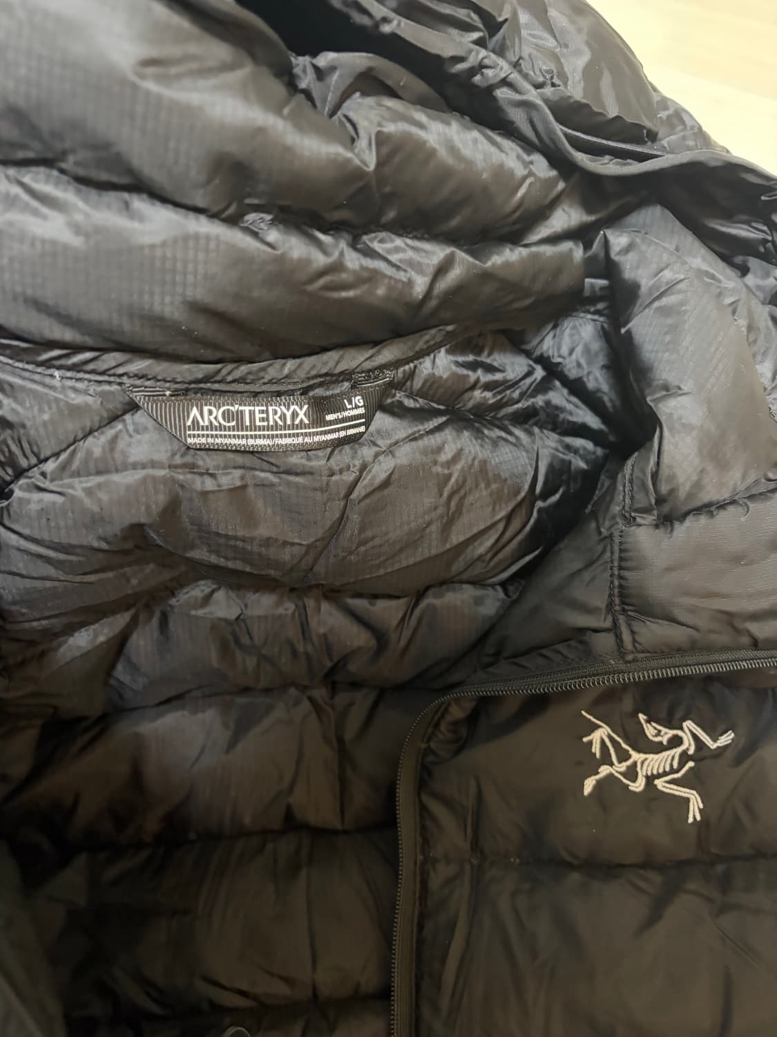 L 아크테릭스 세륨 LT 블랙 후디 다운 자켓 상품이미지3