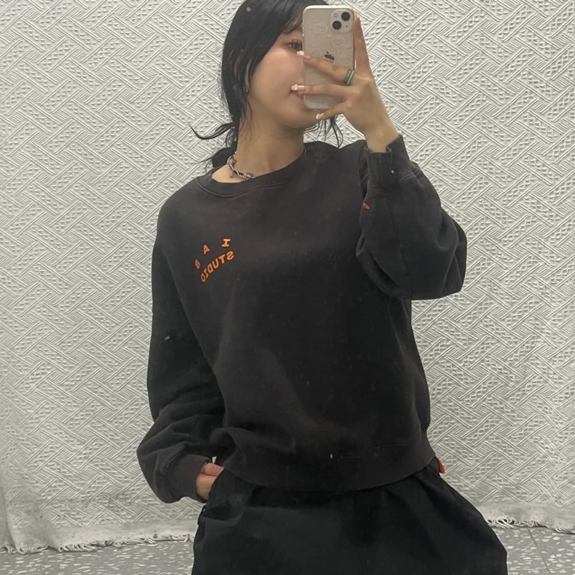 아이앱스튜디오 두산 오버핏 기모 스웻셔츠 맨투맨 100 C06395 상품이미지2