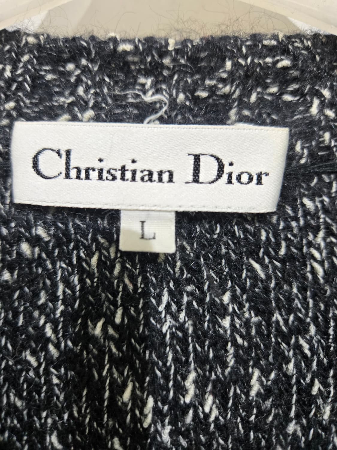 디올 블랙 믹스 컬러 롱 가디건 상품이미지5