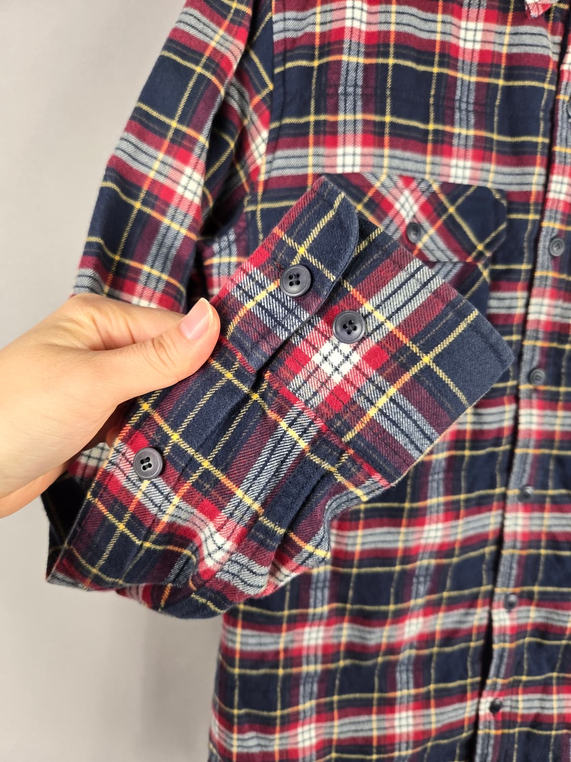 [무료배송]라코스테 38 (95) 남성 패딩 체크 아우터 셔츠 상품이미지5