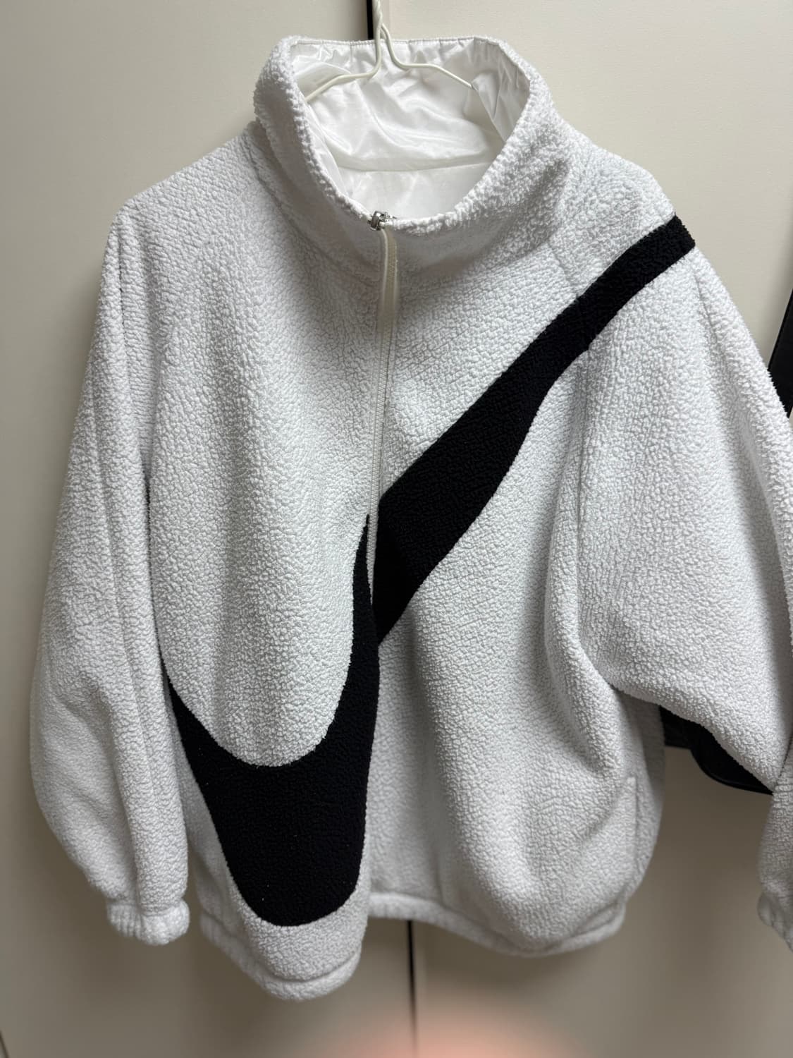 나이키 빅스우시 리버시블 셰르파 후리스 화이트 m 상품이미지1