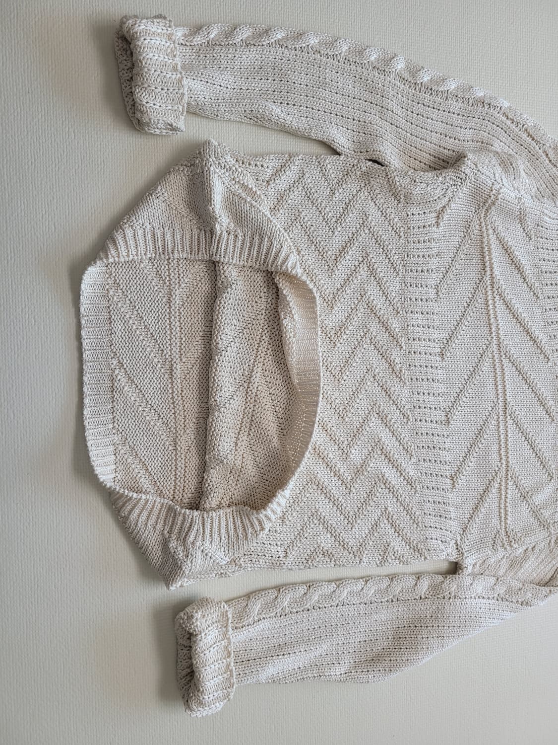 자라맨 ZARAMAN 글로우 니트 105 아이보리 상품이미지6