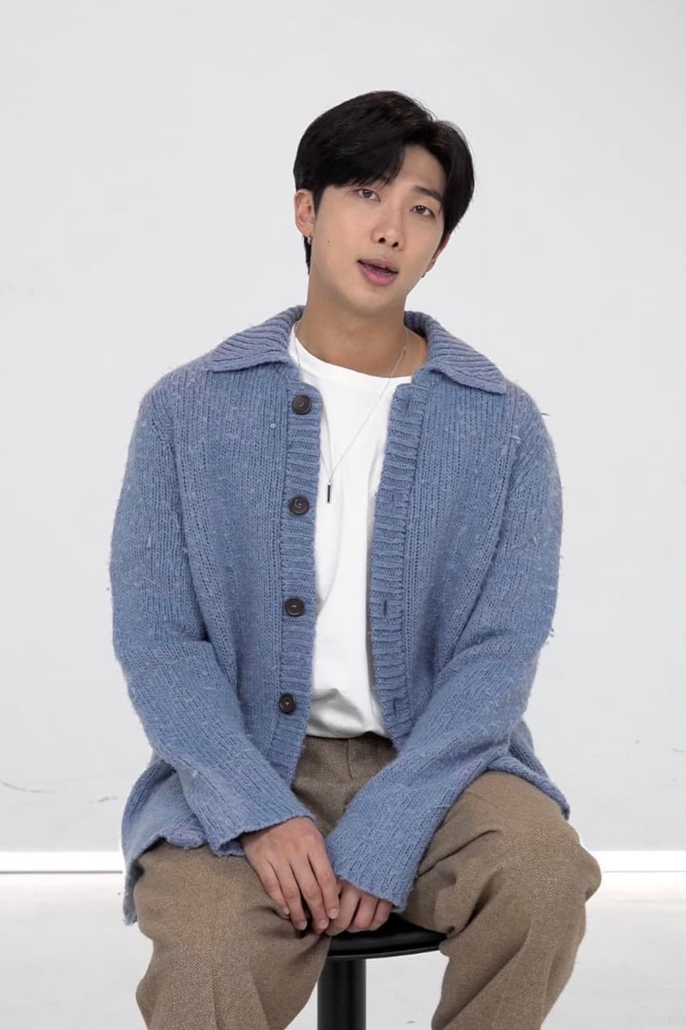 아워레가시 빅 부클 가디건 펑키 아크릴 블루 상품이미지2