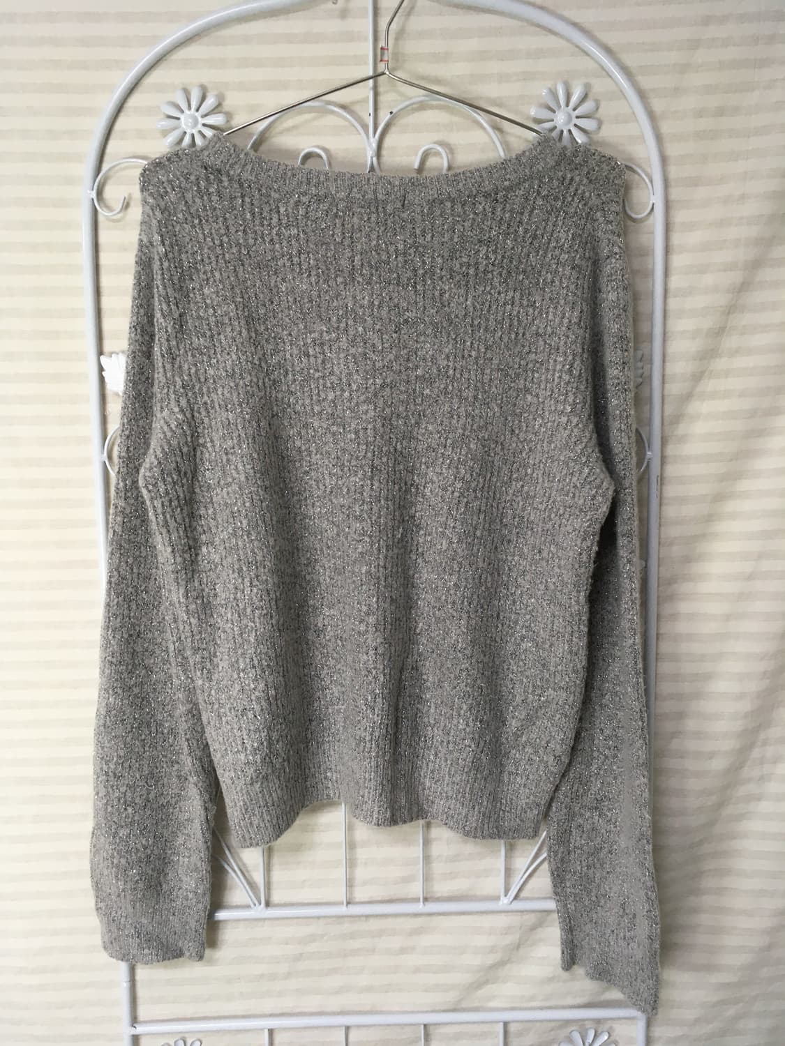 빈티지 그레이 펄 진주 니트 y2k 스트릿 갸루 펑키 일본빈티지680 상품이미지2