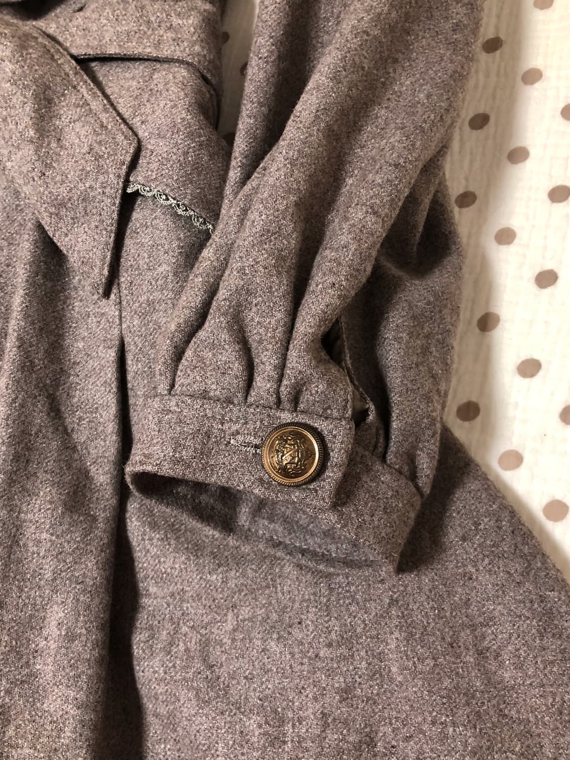 빈티지 엑시즈팜 코코아 라떼갸루 코트 상품이미지5