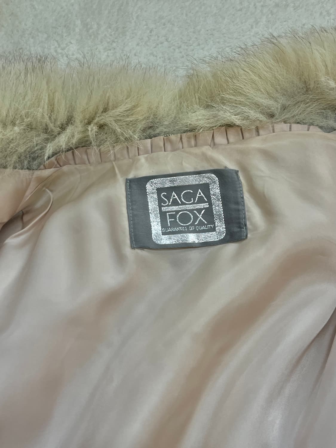 SAGA FOX 리얼 폭스 퍼 자켓 아이보리 상품이미지10