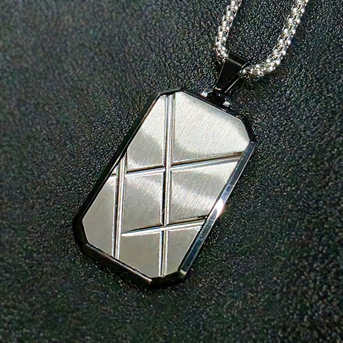 Longinus 티타늄 펜던트 빈티지 엔틱 기하학 사선 남자 목걸이 상품이미지1