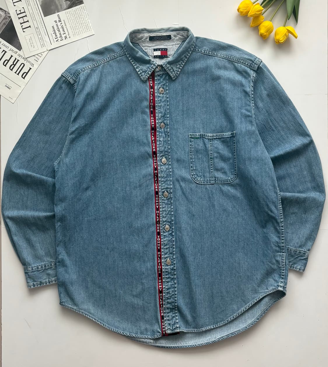 Tommy 타미 진스 오버핏 빈티지 데님 셔츠 상품이미지2