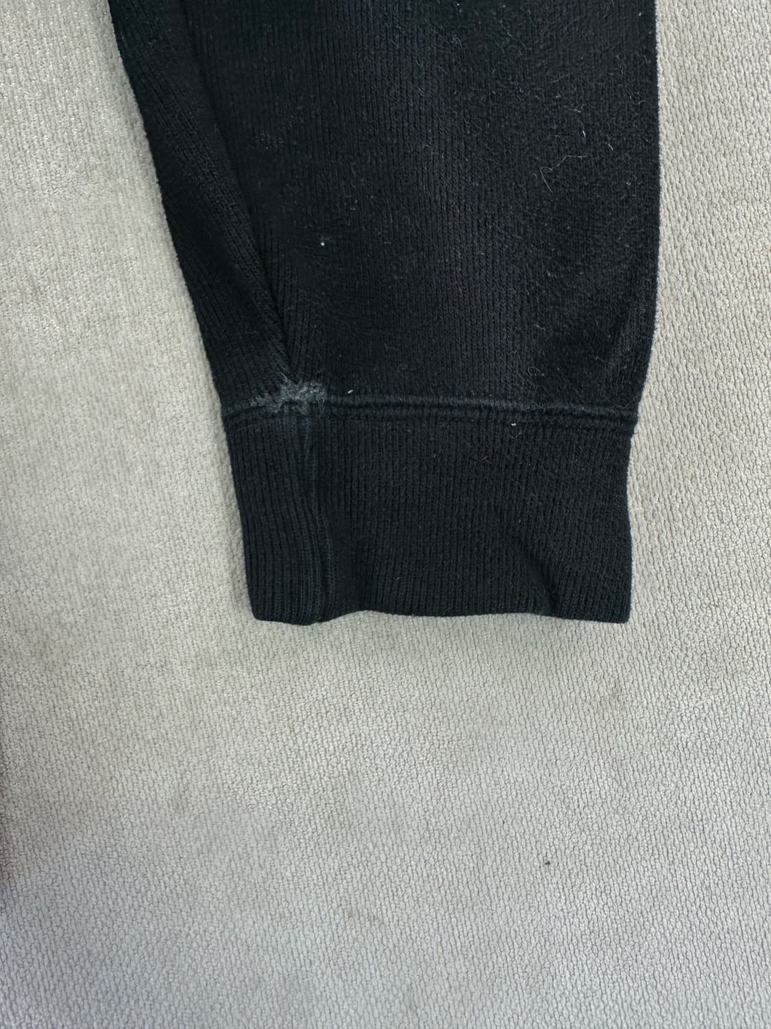 100 폴로랄프로렌 블랙 코튼 반집업 니트 상품이미지4