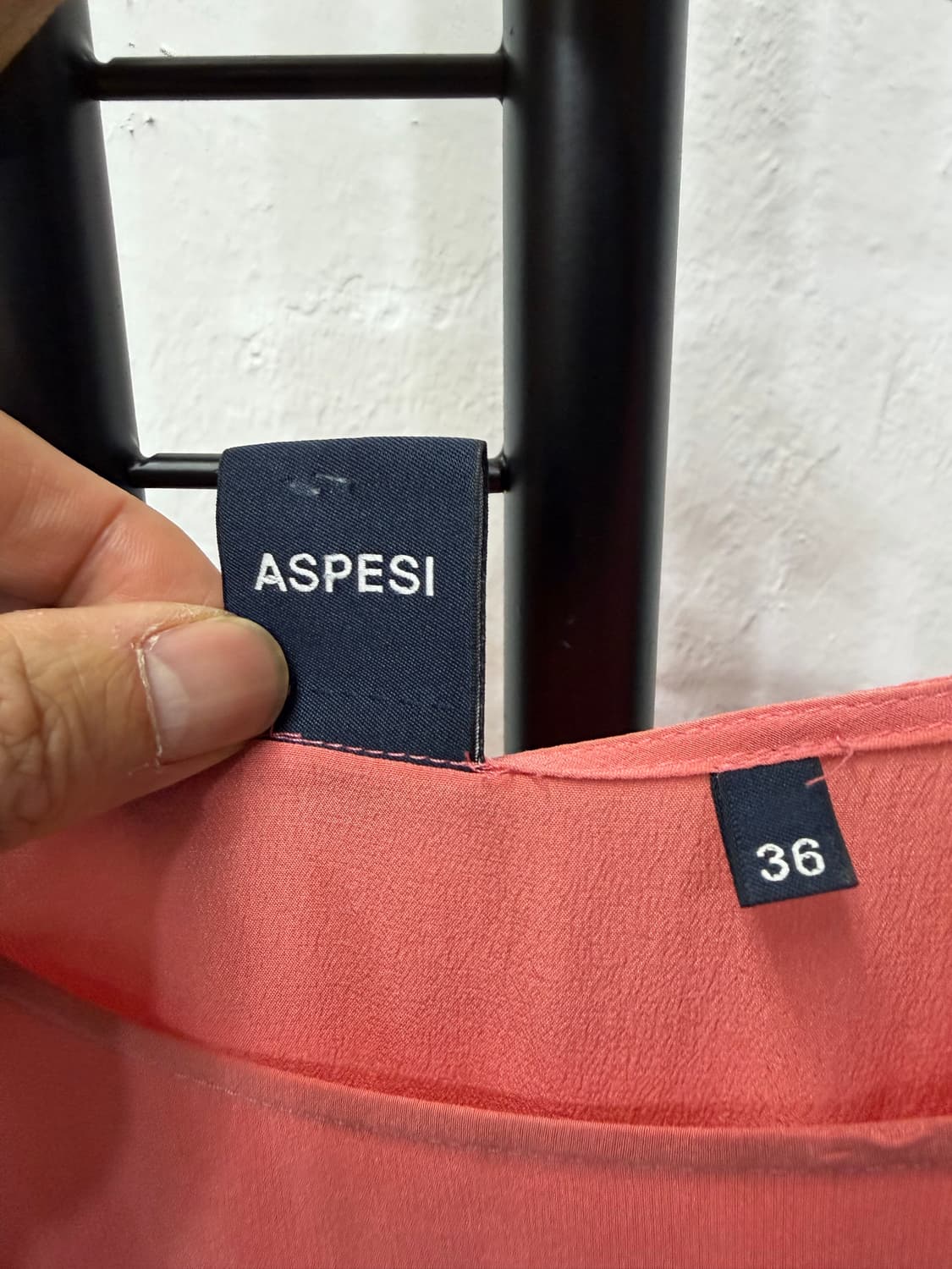 정품) 아스페시 여성 코랄 핑크 리본 원피스 36  상품이미지7