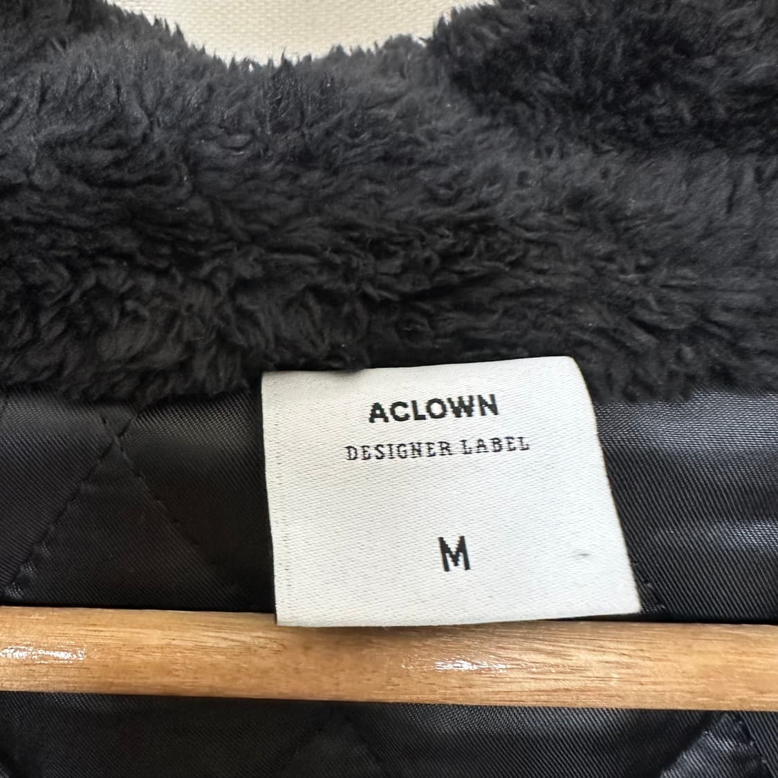   ACLOWN 남자 퍼 집업자켓 블랙 M 상품이미지8