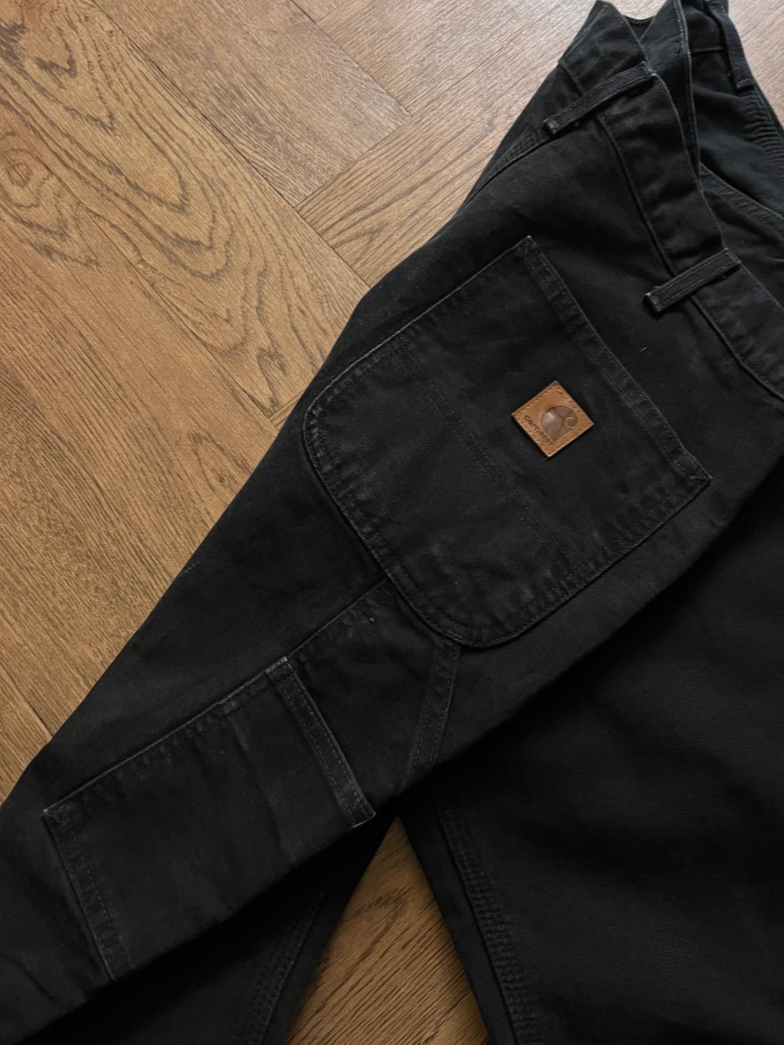 [34]칼하트 USA 체크 라이닝 블랙 카펜터 워크 팬츠 상품이미지6