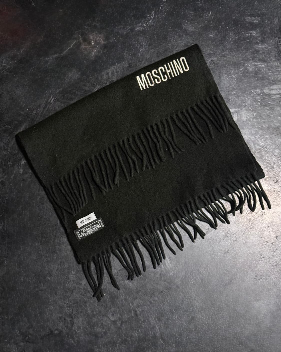 모스키노 램스울 울 양 모 이태리 이탈리아 블랙 머플러 목도리 스카프 상품이미지2