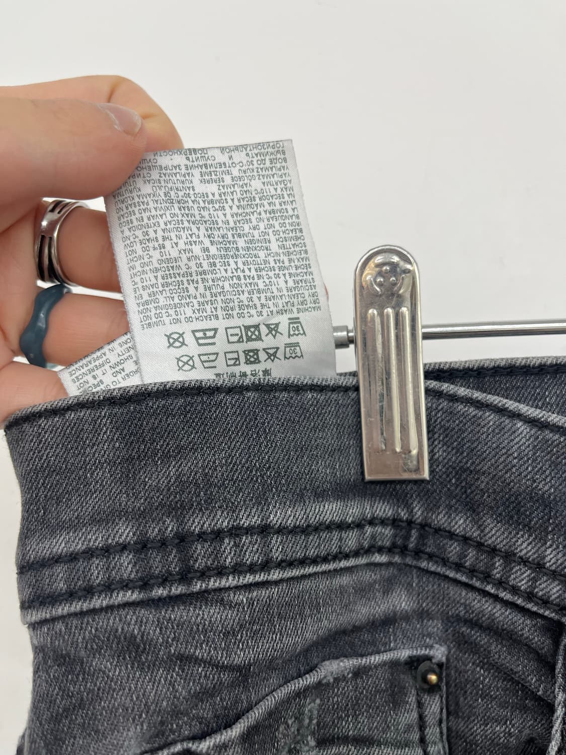 디젤 블랙 데님 워싱 데미지 진 상품이미지3