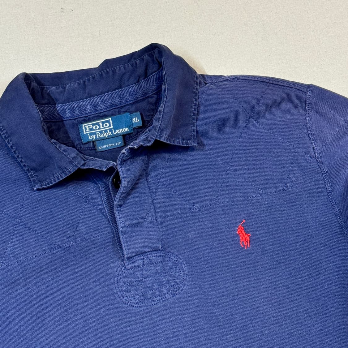XL) 폴로 랄프로렌 럭비티 반팔 카라티 네이비 상품이미지4