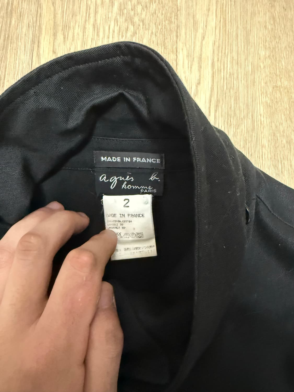 90s 아네스베 옴므 하프코트 코튼 자켓 상품이미지3