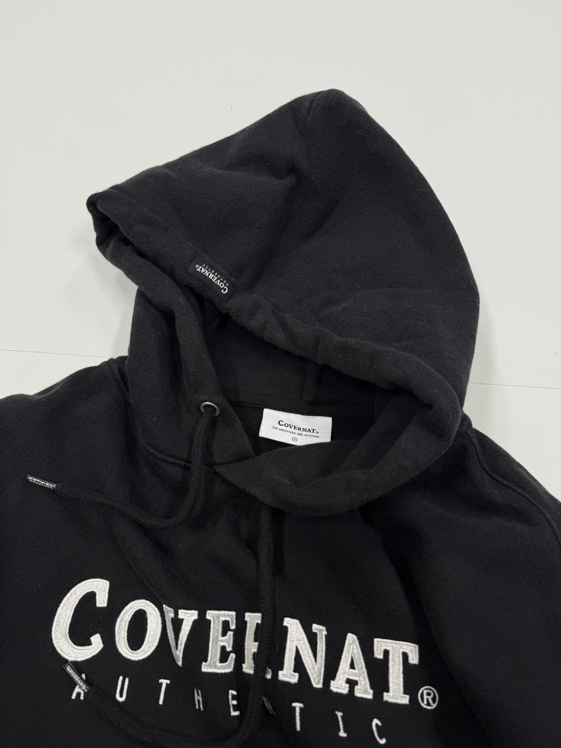 커버낫 오버핏 블랙 후드티 상품이미지6