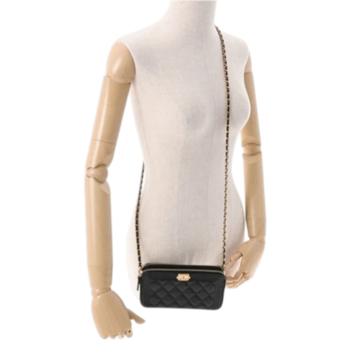 샤넬 보이샤넬 캐비어 더블 지퍼 WOC 체인 크로스백H00264 상품이미지8
