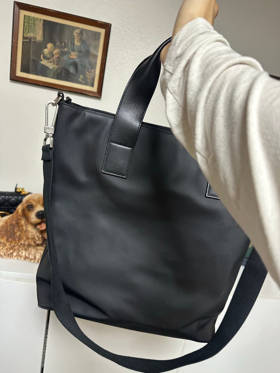 라코스테 토트백 블랙 팝니다 상품이미지3