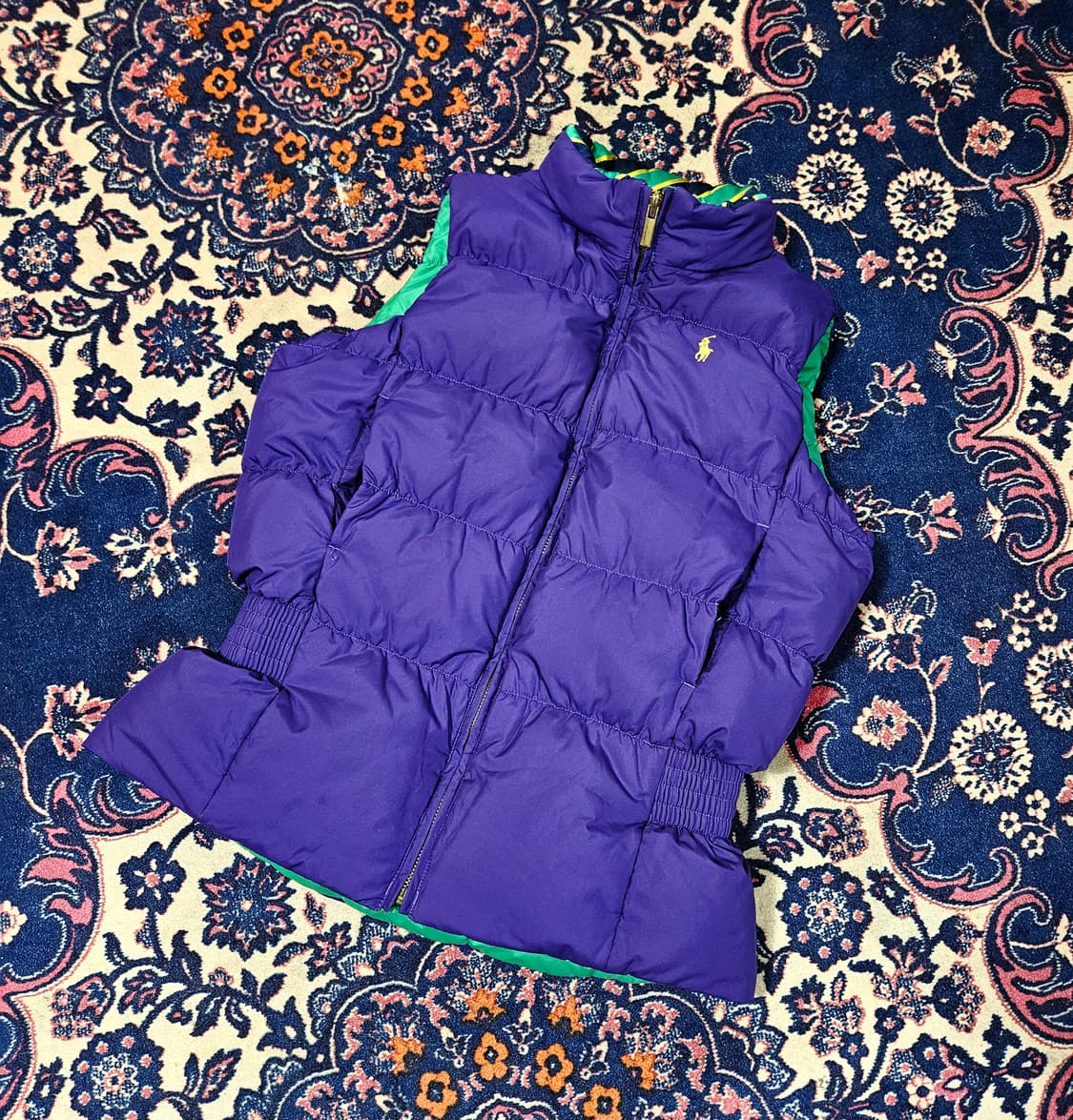 폴로 랄프로렌 걸즈 리버시블 덕다운 패딩 베스트 L size 상품이미지1