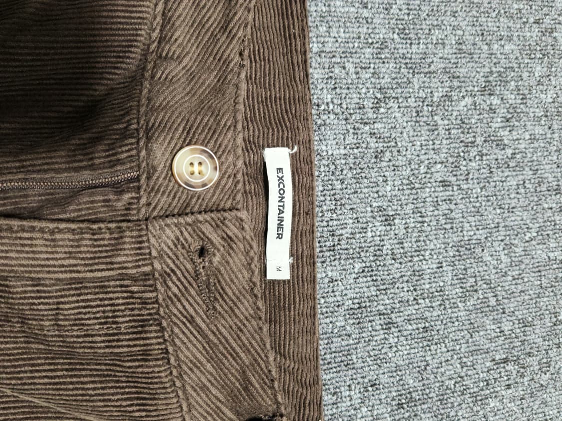 엑스컨테이너 원턱 코듀로이 팬츠 브라운 상품이미지2