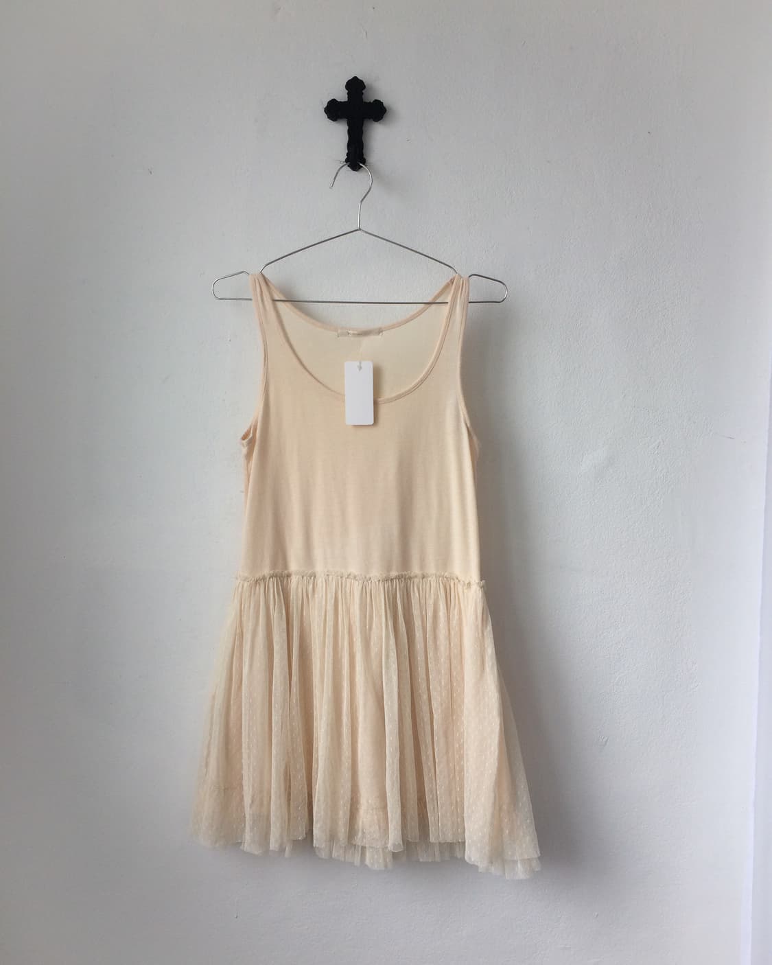 Dot pattern sha layered sleeveless onepi 상품이미지1