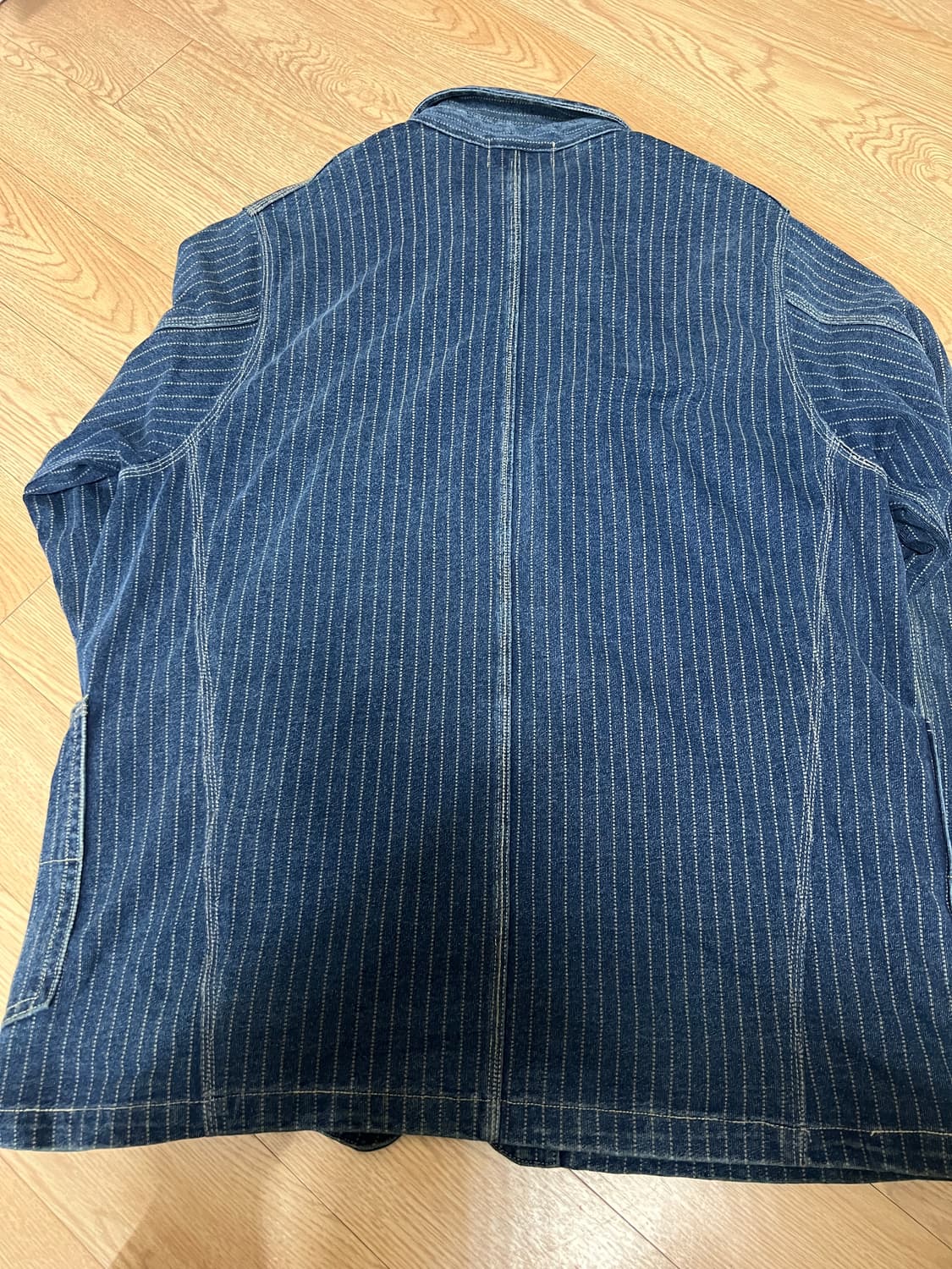 RRL 더블알엘 인디고 스트라이프 저지 커버올 자켓  상품이미지3