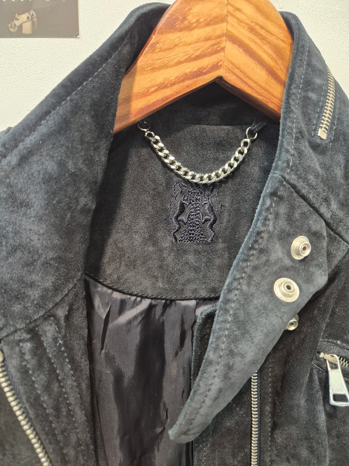 Mabrun 남성 스웨이드 가죽 자켓- 블랙 50 상품이미지3