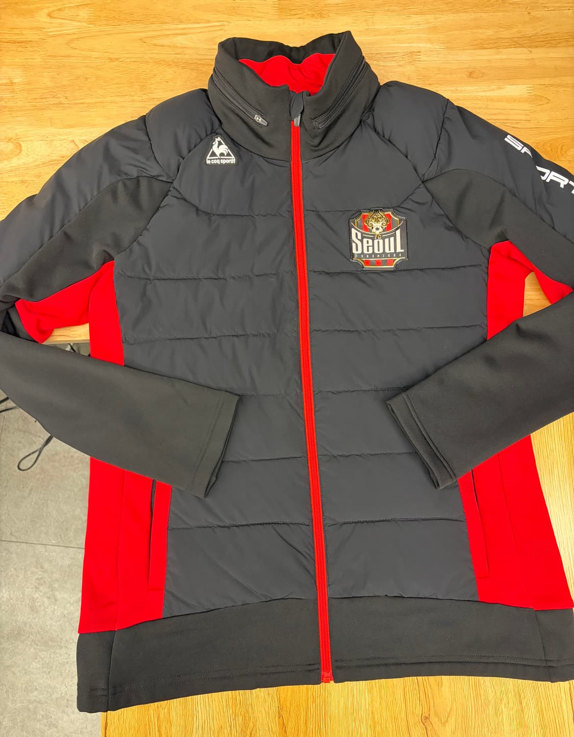 [XL] 르꼬끄 FC서울 패딩 자켓 블랙/레드 상품이미지1