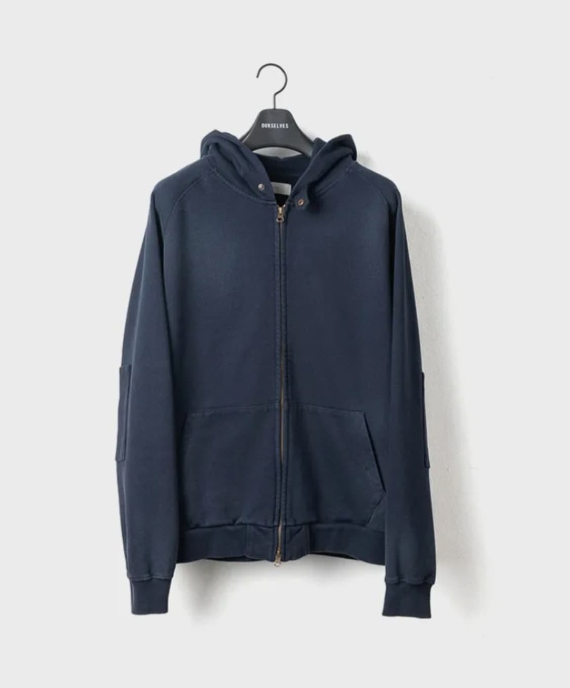 Washed cotton Zip Up parka-Navy  상품이미지1
