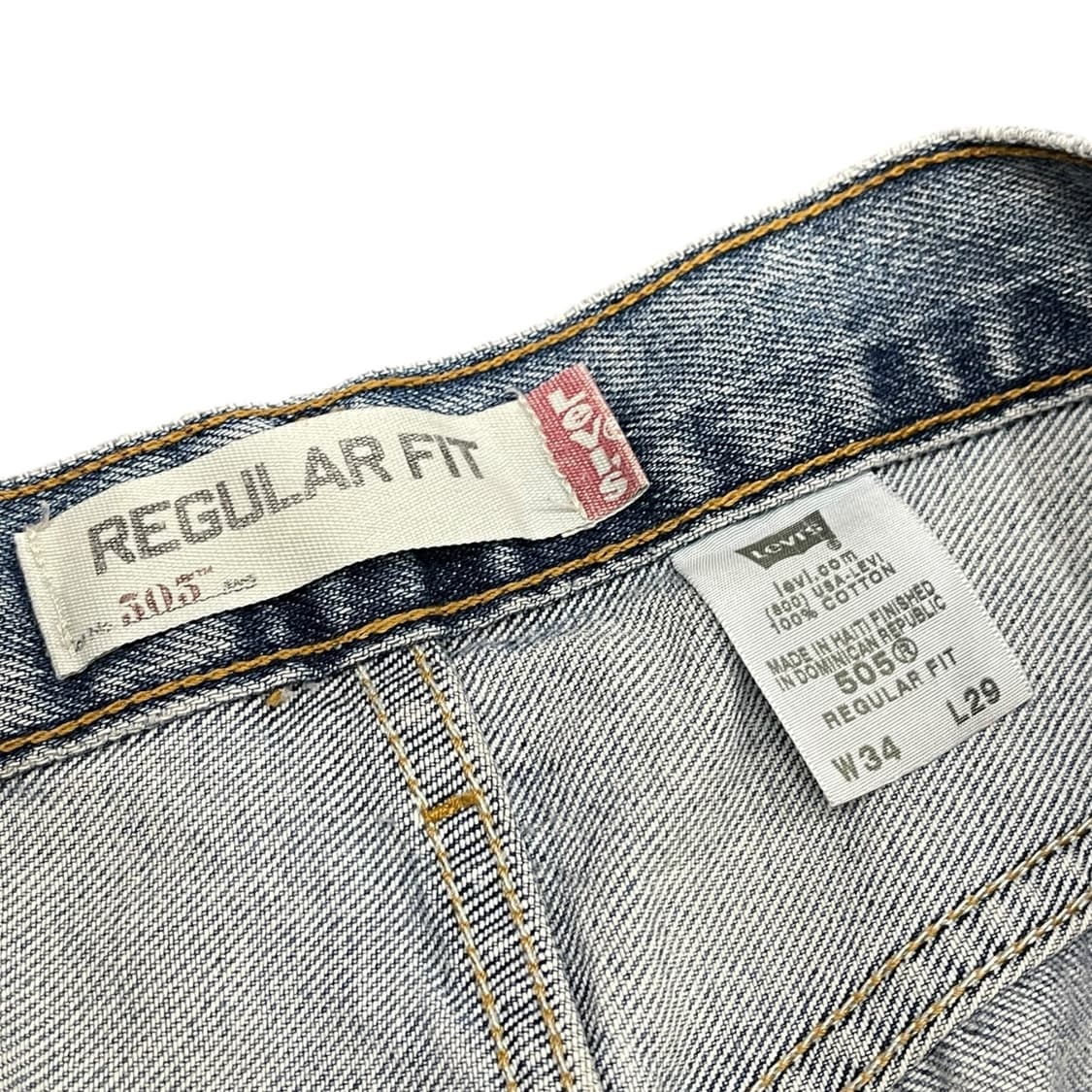 00s 리바이스 505 레귤러핏 연청 데님팬츠 상품이미지5