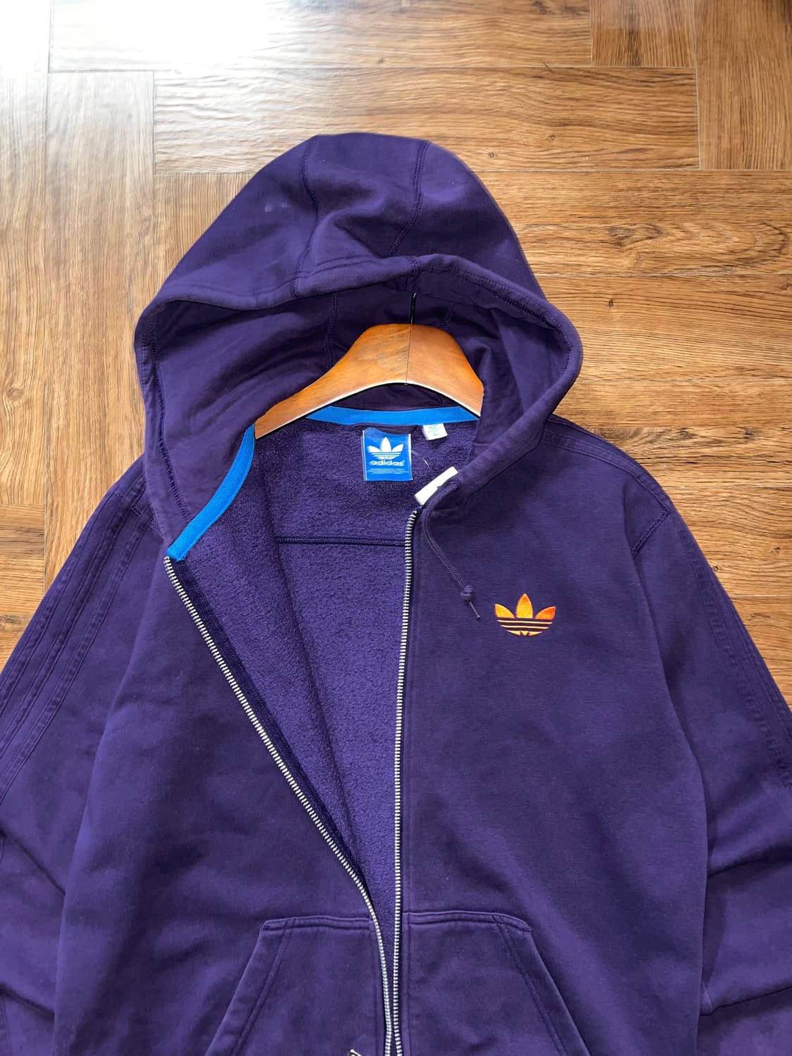 아디다스 퍼플 후드집업 상품이미지5