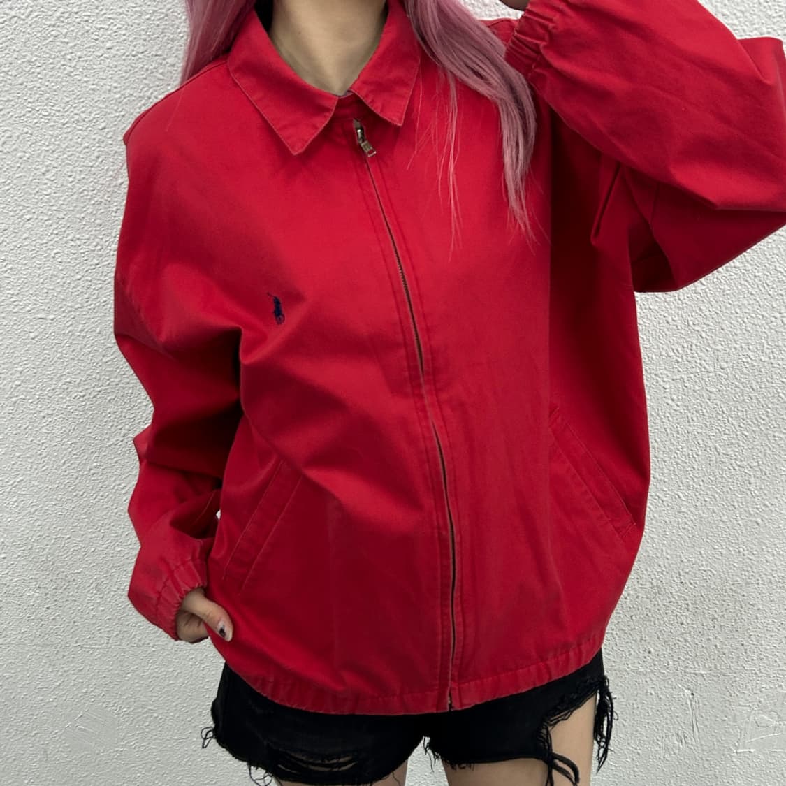 폴로 랄프로렌 90's 네이비포니 레드 코튼자켓 100 상품이미지1