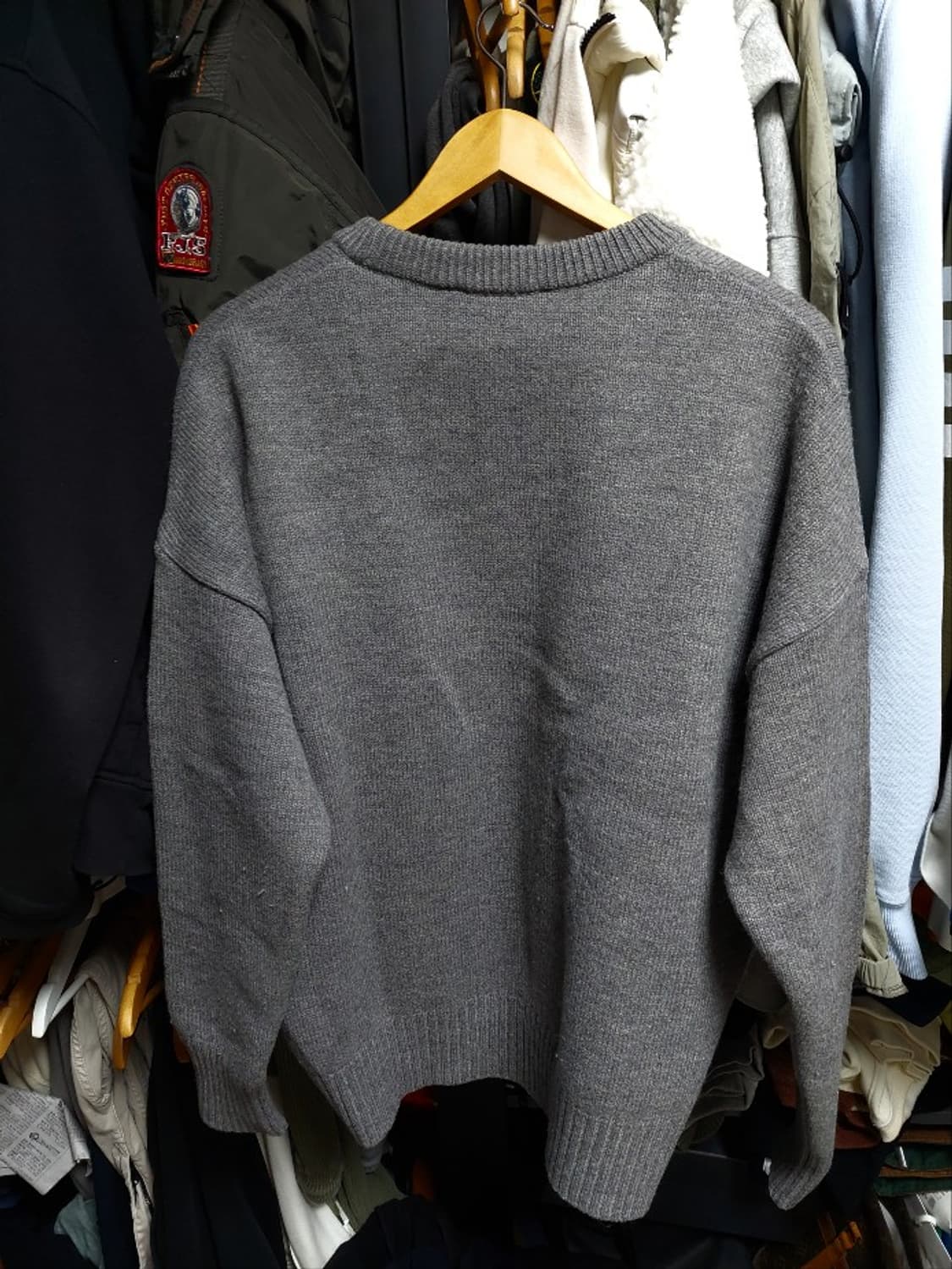 아미 그레이 빅하트 로고 니트 오버핏 m 상품이미지10