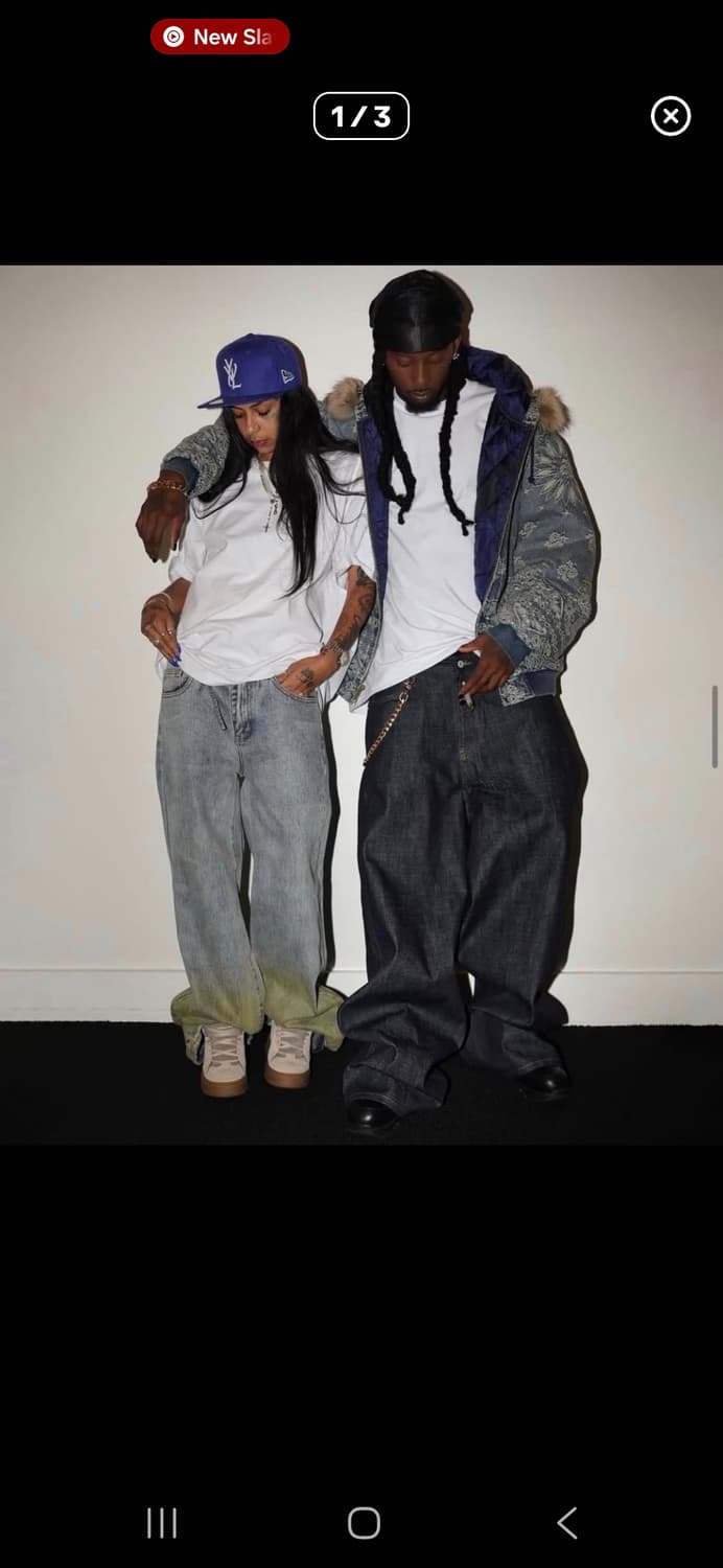 L)노페이스 스튜디오 베기 핏 데님 블루 상품이미지3