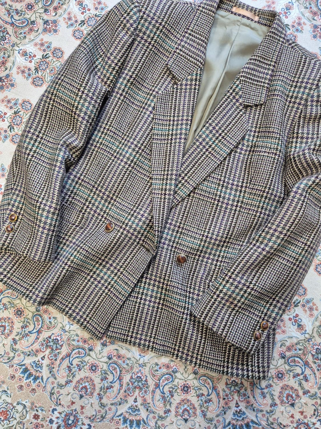 올드 버버리 캐시미어 더블 트위드 재킷 상품이미지2