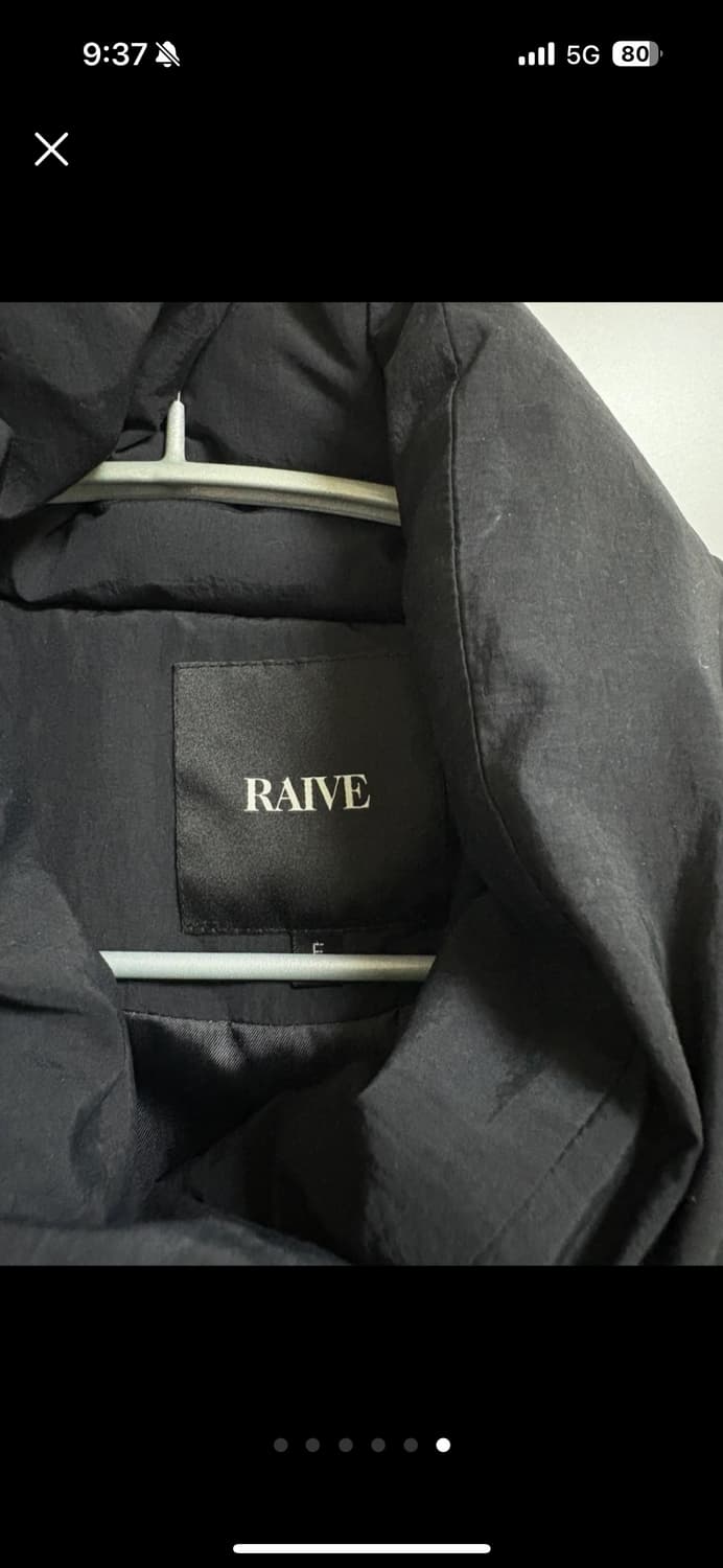 RAIVE 하이넥 구스다운 블랙 패딩 상품이미지5