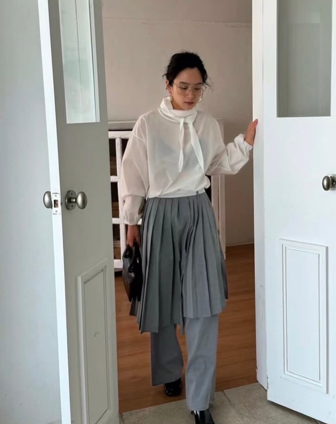 노이어덜트 프레클 스카프 블라우스 상품이미지2