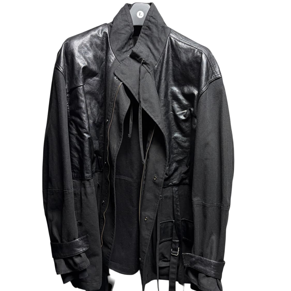 ETCE 스트랩 필드 레더 자켓 블랙  M 상품이미지2