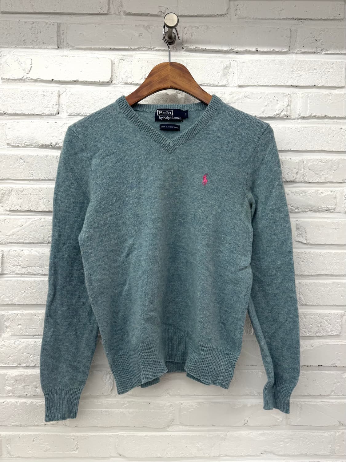 폴로 블루 브이넥 니트 상품이미지3
