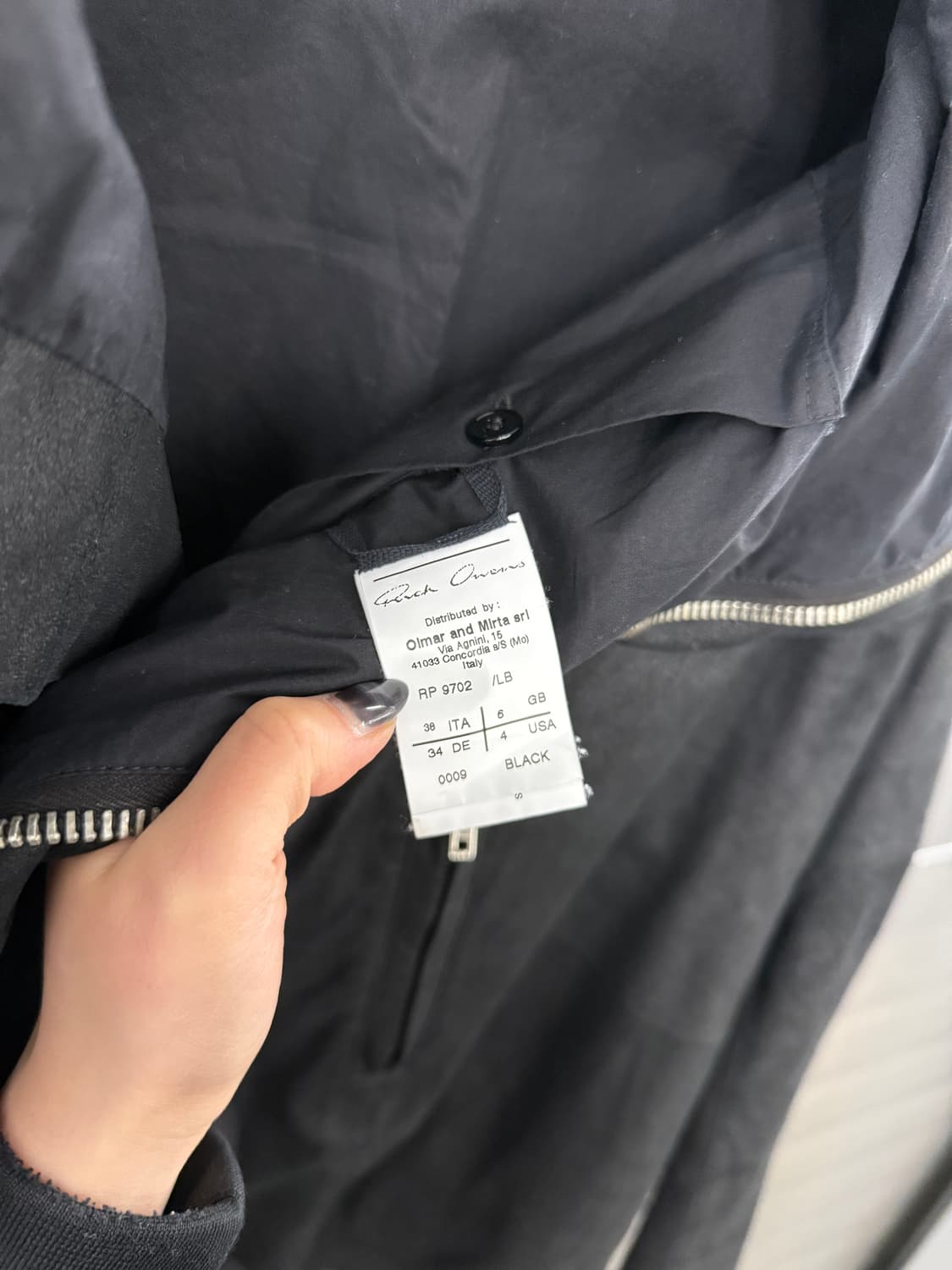 Rick Owens 릭오웬스 하이넥 램스킨 자켓 55 S *여성 상품이미지4