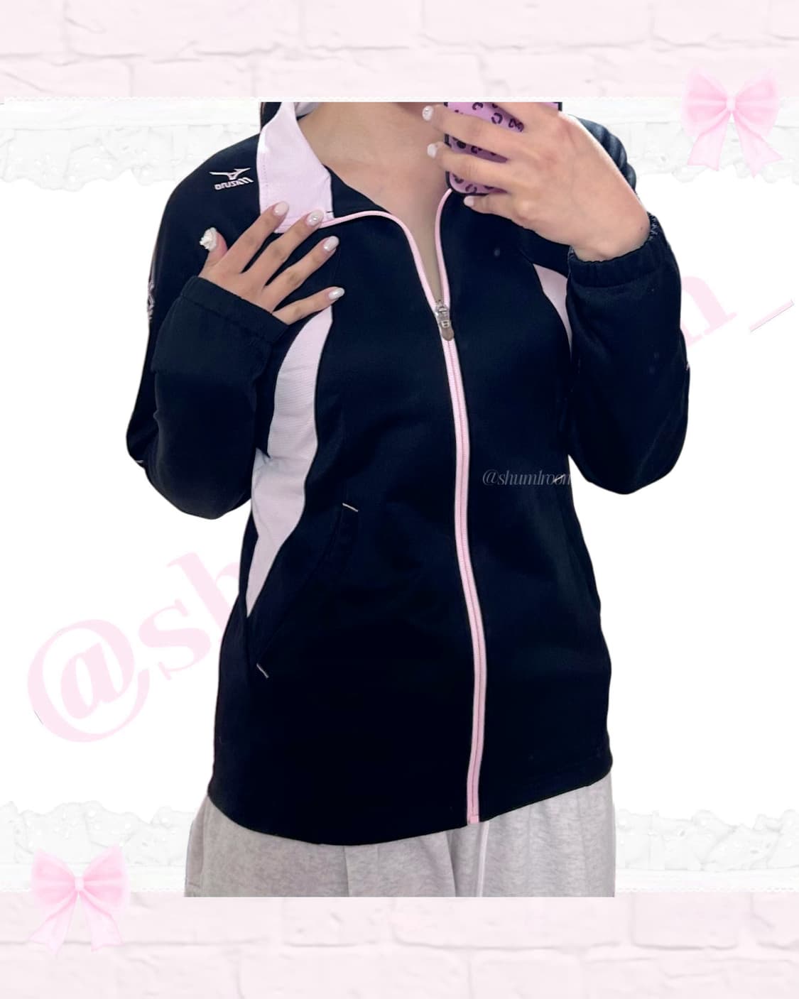 미즈노 정품 블랙 라벤더핑크 져지 상품이미지4