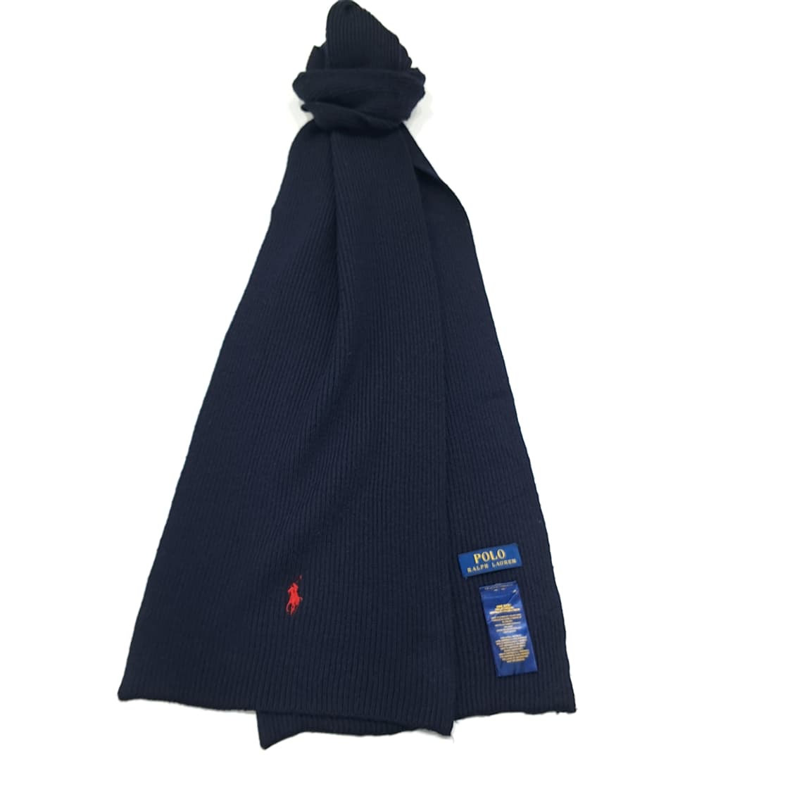 MX344 폴로 랄프로렌 다크네이비 메리노울 니트 목도리 머플러 상품이미지2