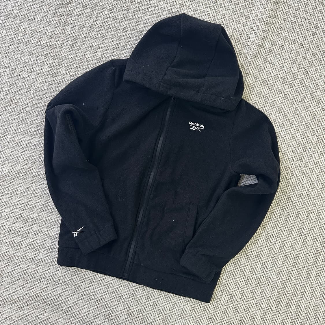 S 리복 블랙 후리스 후드 집업 0421D 상품이미지1